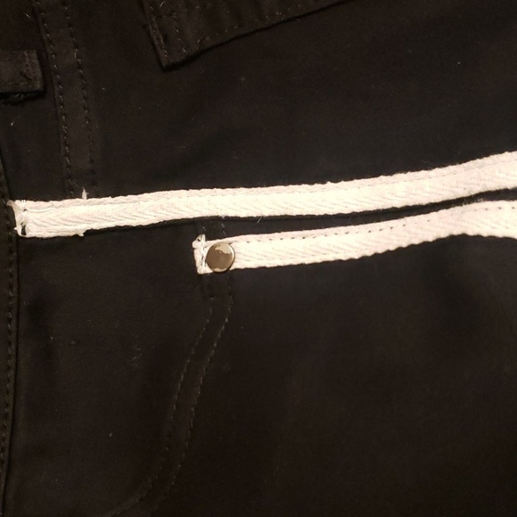 The Style Between Us black stretch denim with bias stripes - Picture 6 of 7